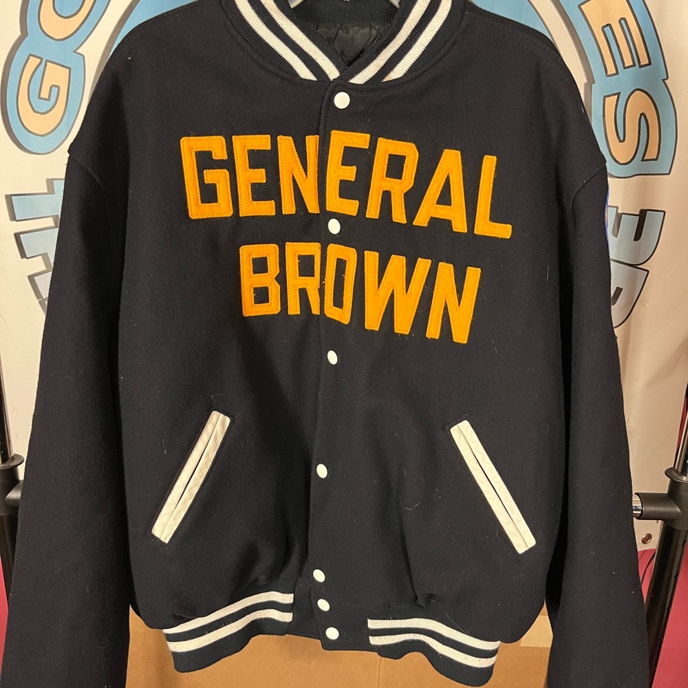 General Brown New York Men’s Wool Varsity Jacket